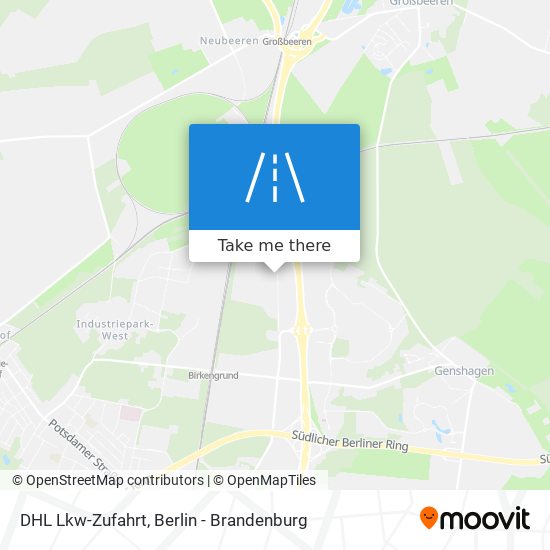 DHL Lkw-Zufahrt map