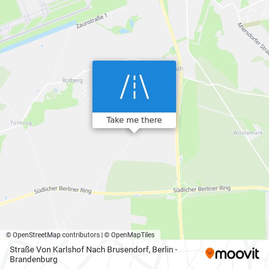 Straße Von Karlshof Nach Brusendorf map