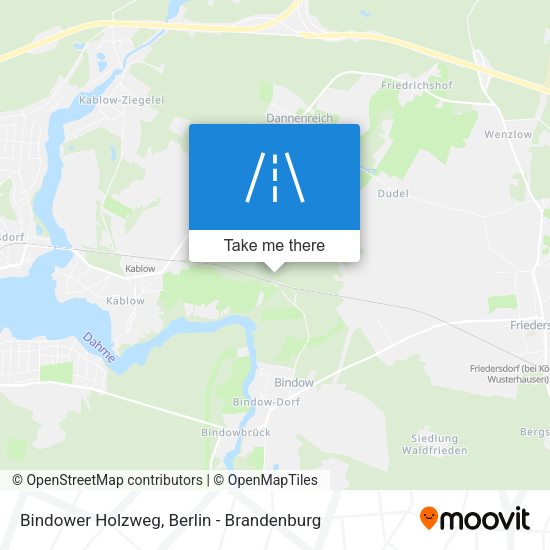 Bindower Holzweg map