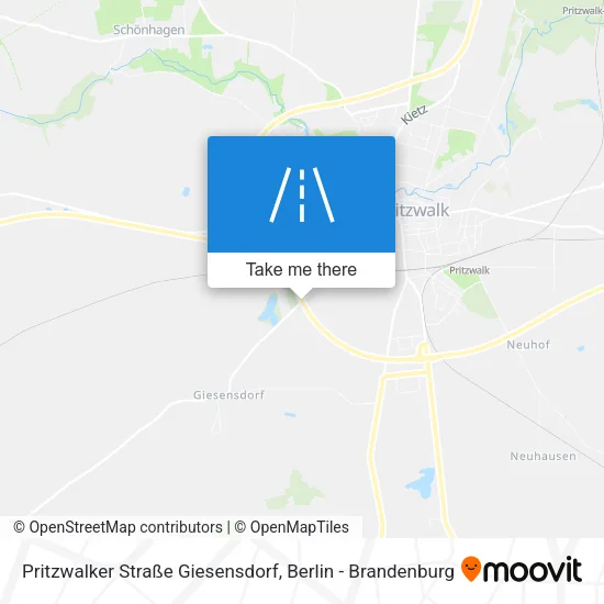Карта Pritzwalker Straße Giesensdorf
