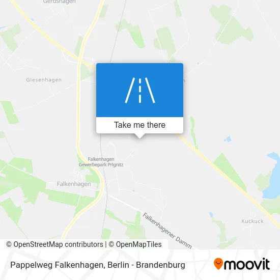 Pappelweg Falkenhagen map