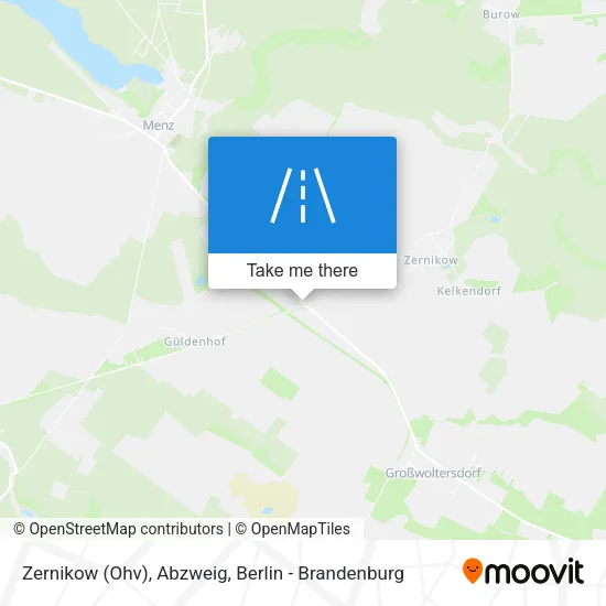 Карта Zernikow (Ohv), Abzweig