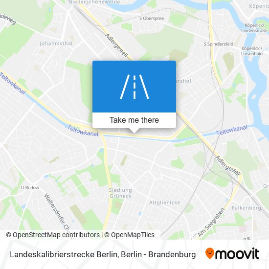 Landeskalibrierstrecke Berlin map