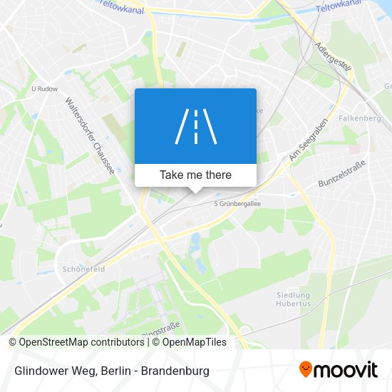 Glindower Weg map