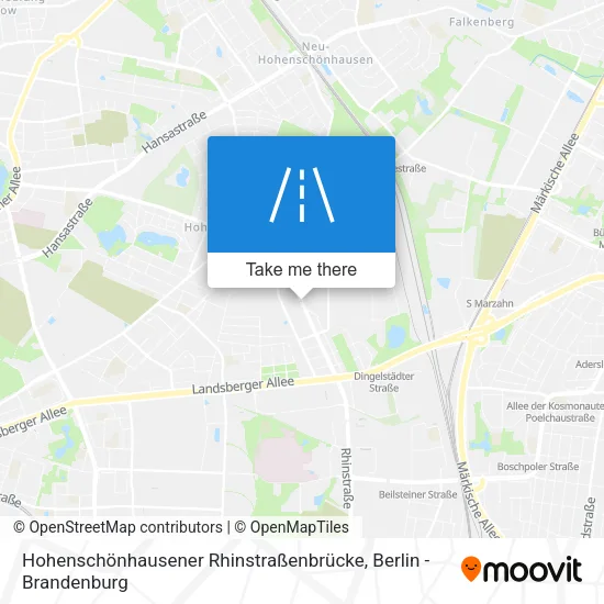 Карта Hohenschönhausener Rhinstraßenbrücke