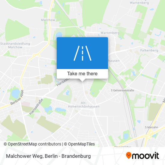 Malchower Weg map