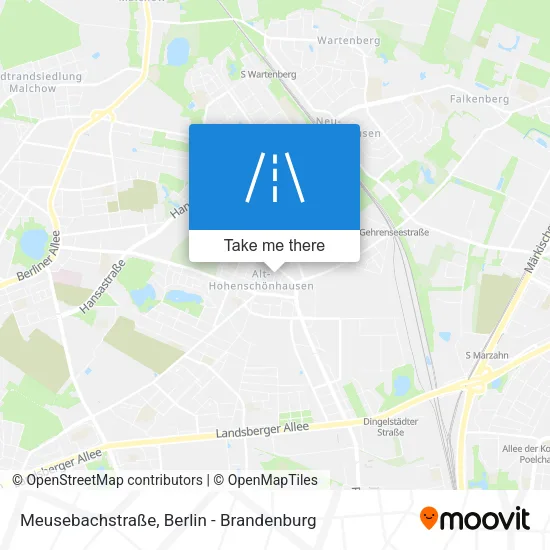 Карта Meusebachstraße