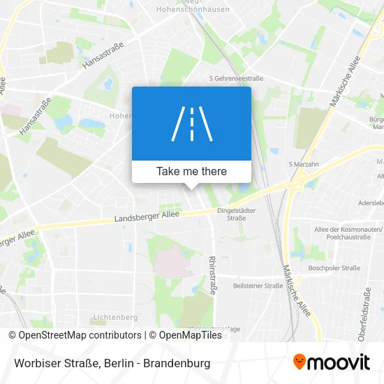 Карта Worbiser Straße