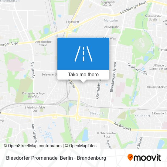 Biesdorfer Promenade map