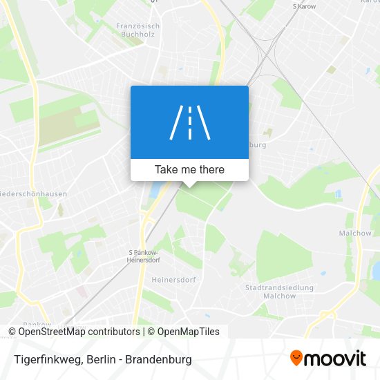 Tigerfinkweg map