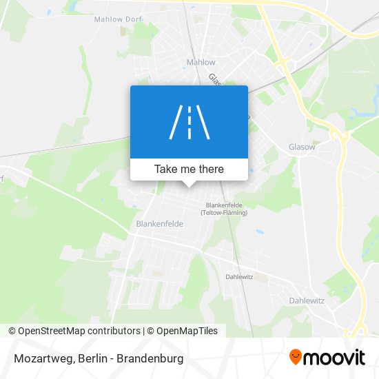 Mozartweg map