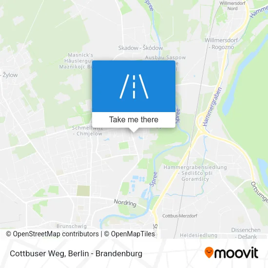 Карта Cottbuser Weg