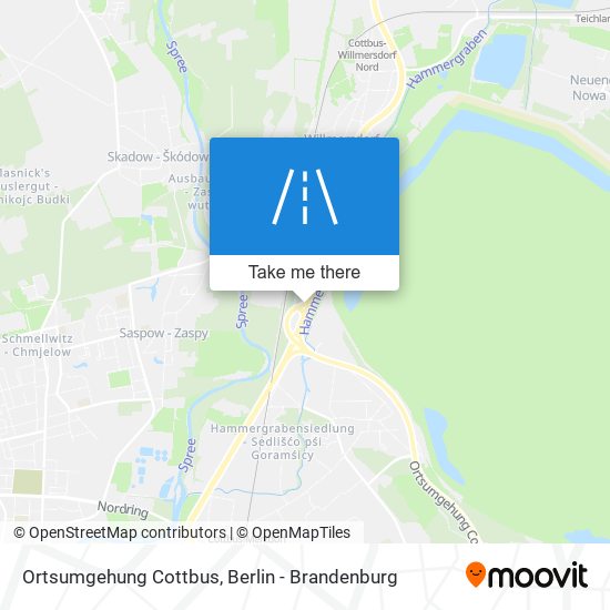 Ortsumgehung Cottbus map