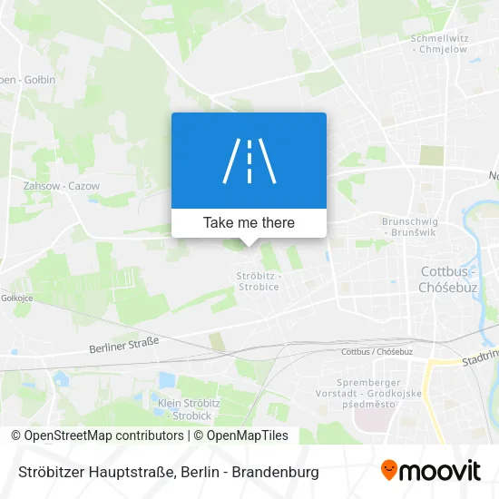 Карта Ströbitzer Hauptstraße