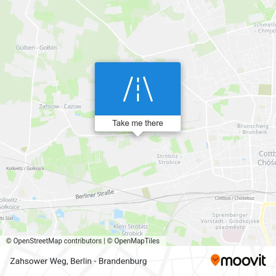 Карта Zahsower Weg