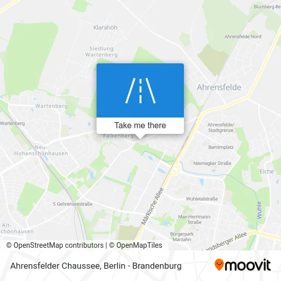 Ahrensfelder Chaussee map