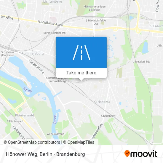 Hönower Weg map