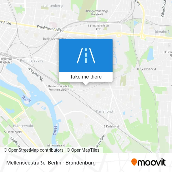 Карта Mellenseestraße