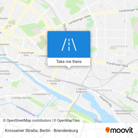 Карта Krossener Straße