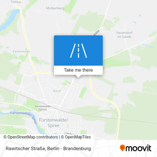Карта Rawitscher Straße