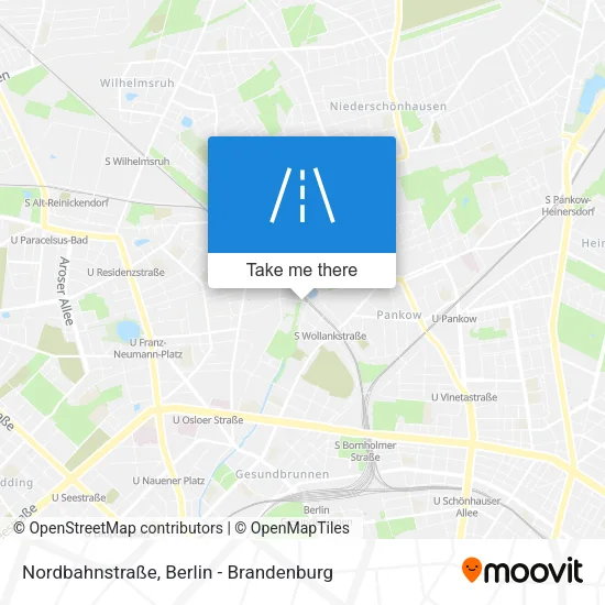 Карта Nordbahnstraße