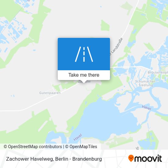 Zachower Havelweg map