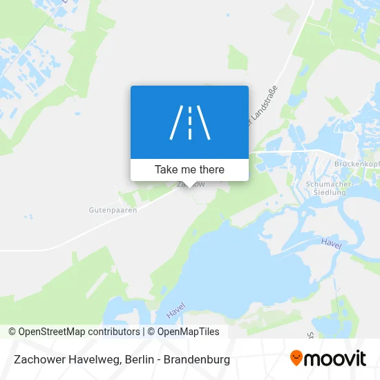 Zachower Havelweg map