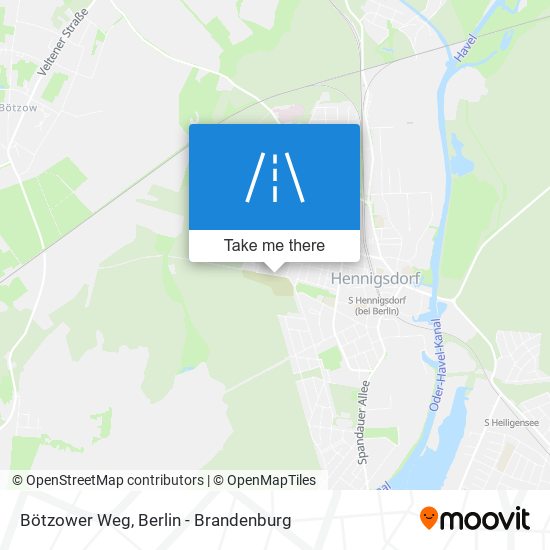 Bötzower Weg map