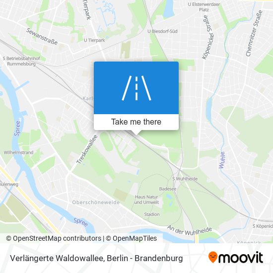 Verlängerte Waldowallee map