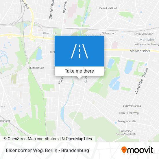 Elsenborner Weg map