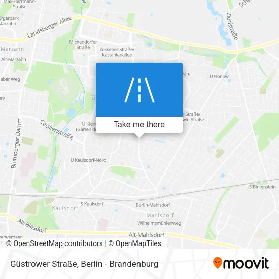 Карта Güstrower Straße