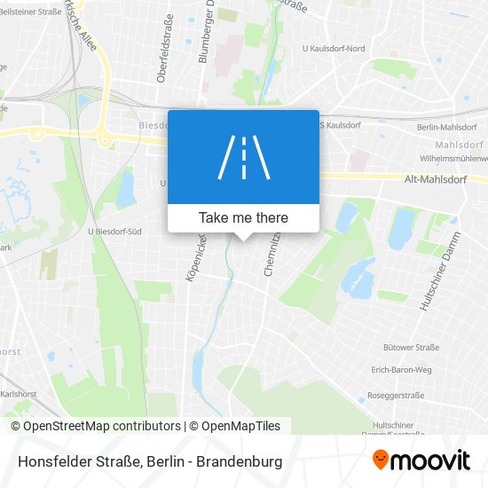 Honsfelder Straße map