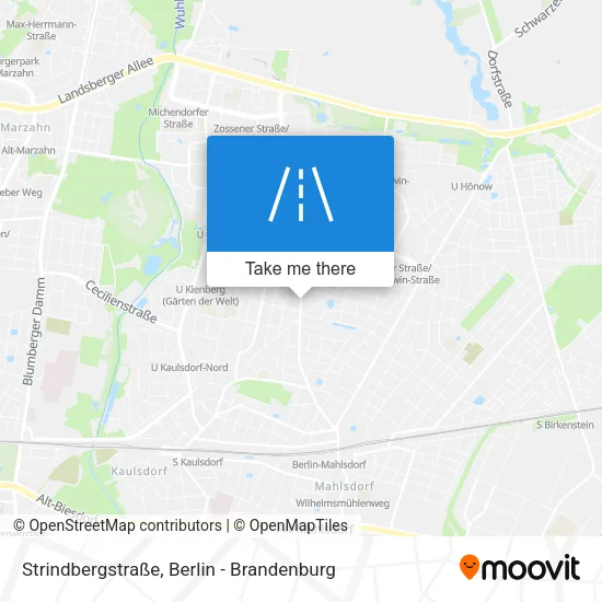 Карта Strindbergstraße
