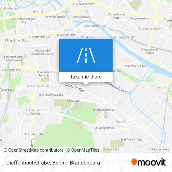 Карта Dieffenbachstraße