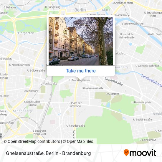 Карта Gneisenaustraße