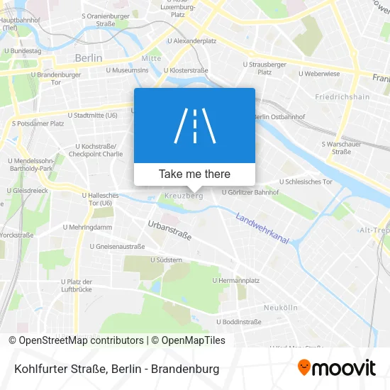 Карта Kohlfurter Straße
