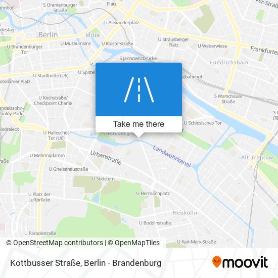 Карта Kottbusser Straße