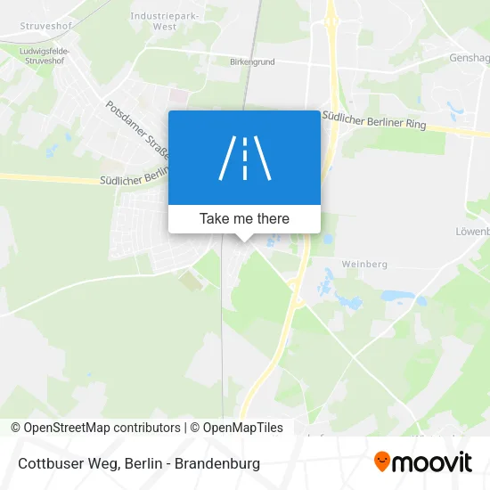 Карта Cottbuser Weg