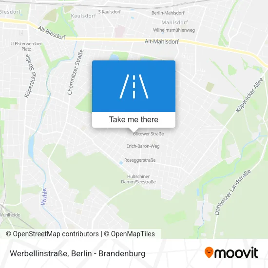 Карта Werbellinstraße