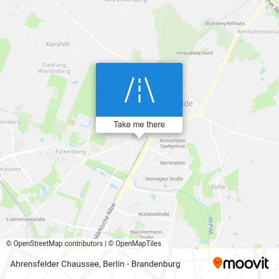 Ahrensfelder Chaussee map