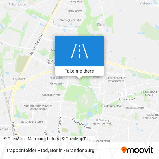 Trappenfelder Pfad map