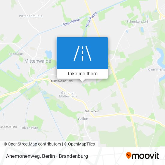Anemonenweg map