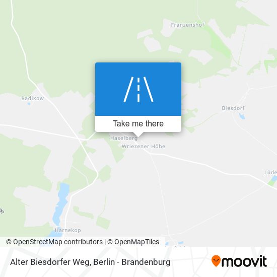 Alter Biesdorfer Weg map