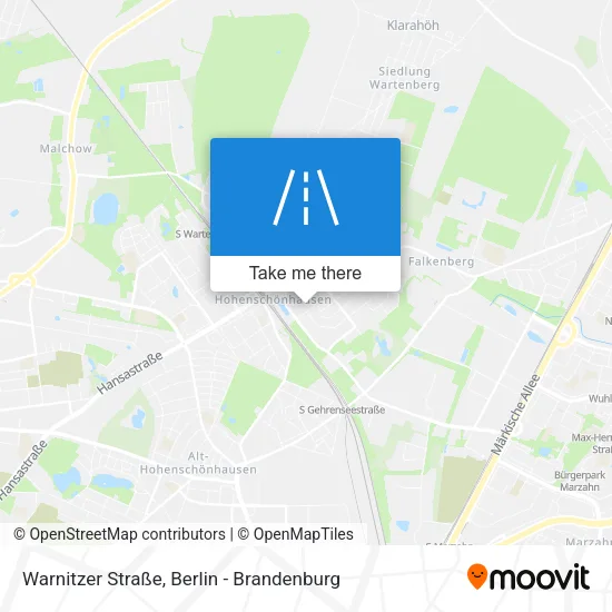 Карта Warnitzer Straße