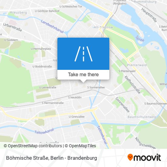 Карта Böhmische Straße
