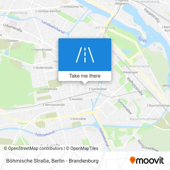 Карта Böhmische Straße