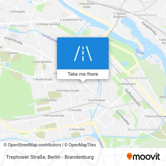 Карта Treptower Straße