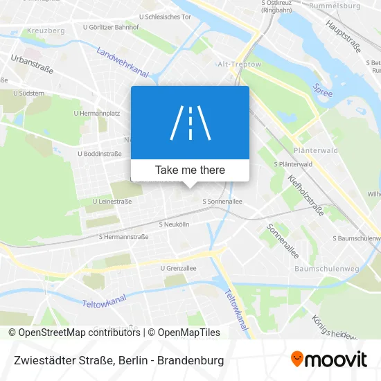 Карта Zwiestädter Straße