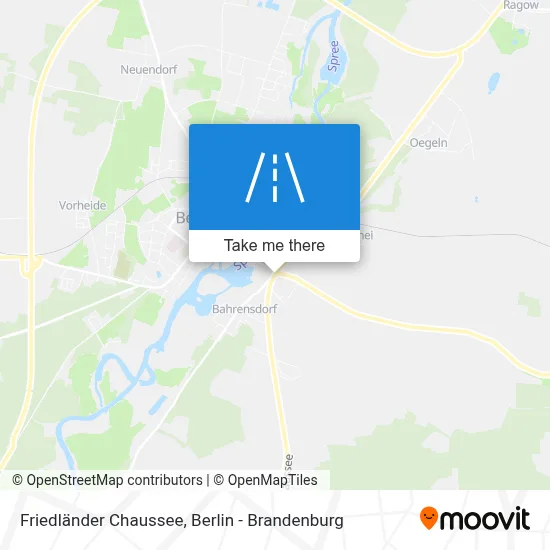 Friedländer Chaussee map