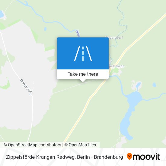 Zippelsförde-Krangen Radweg map